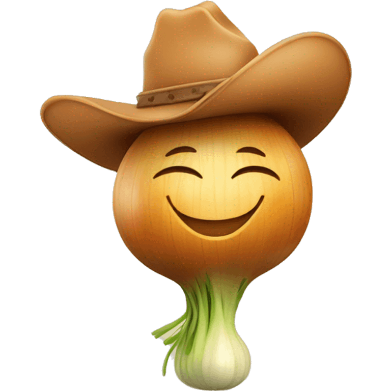 smiling onion wearing a cowboy hat emoji