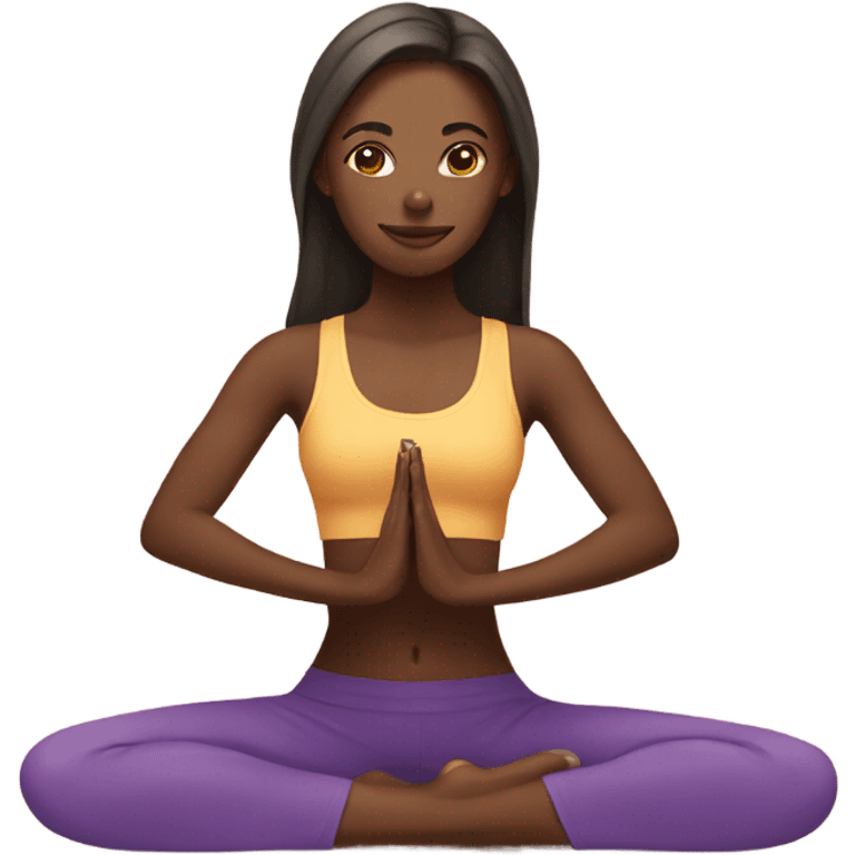 girl yoga  emoji