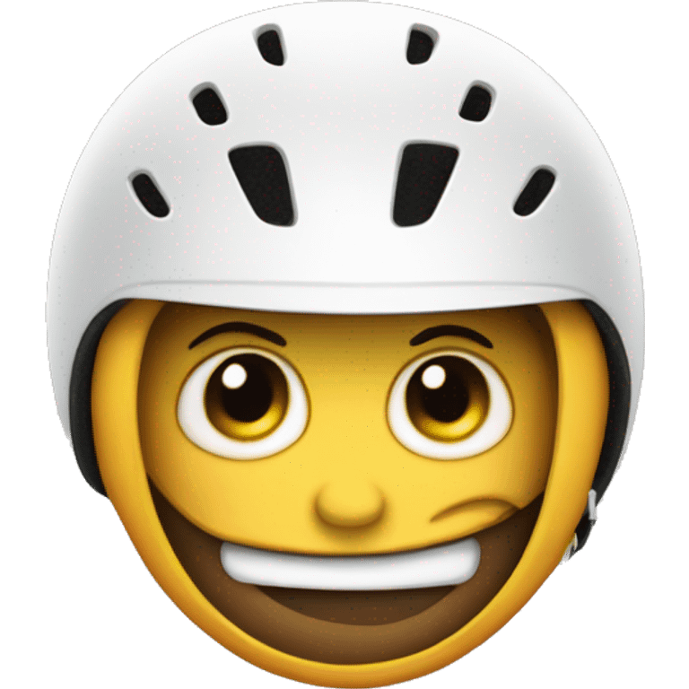 drooling emoji with bike helmet on   emoji