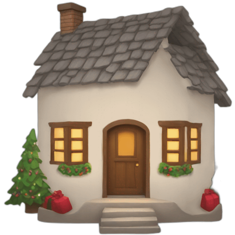 Casita de navidad emoji