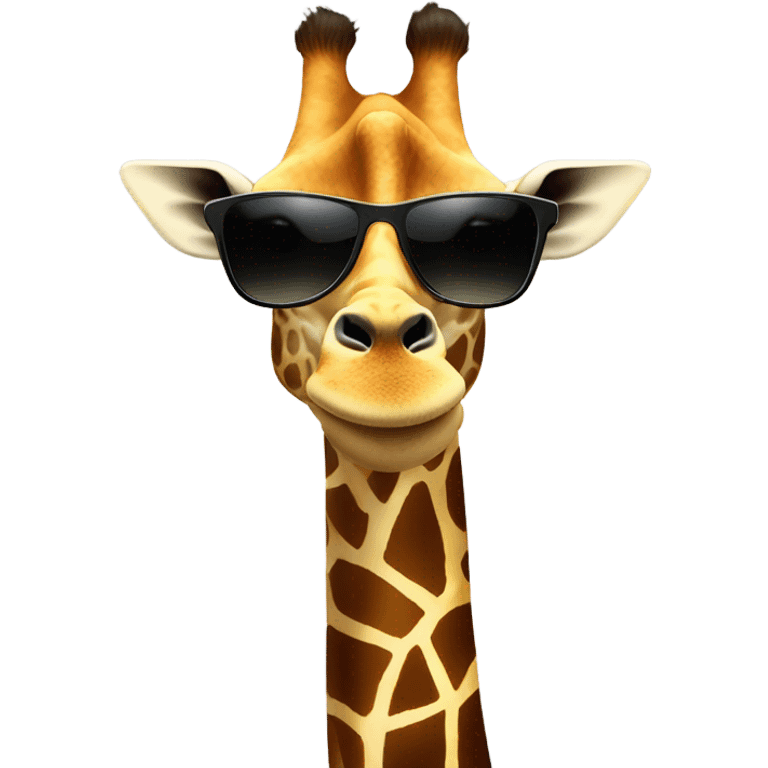 Giraffe wearing sunglasses emoji