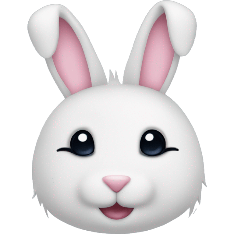 cute white bunny face with sparkles emoji