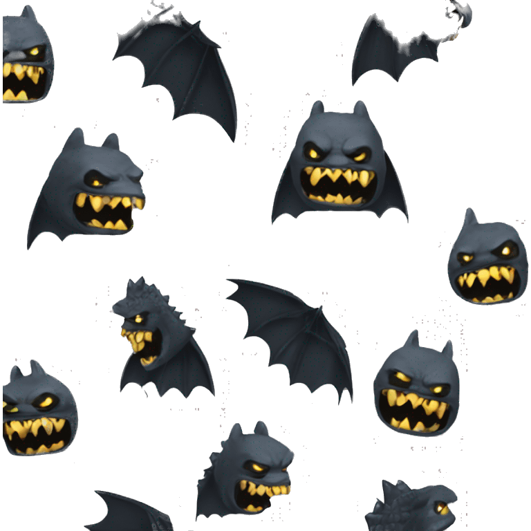 Godzilla dressed as Batman emoji