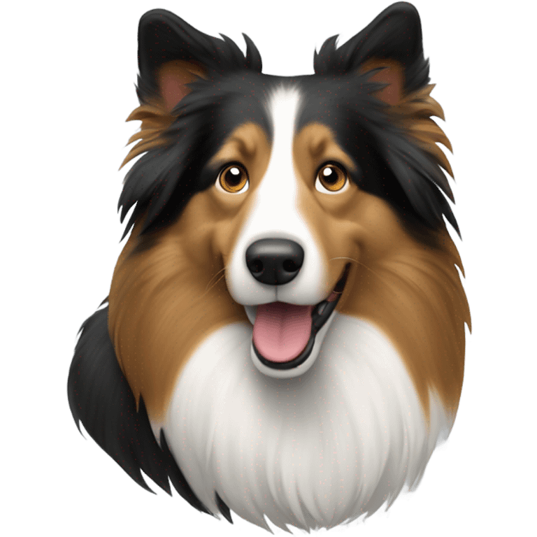 Un pastor collie tricolor emoji