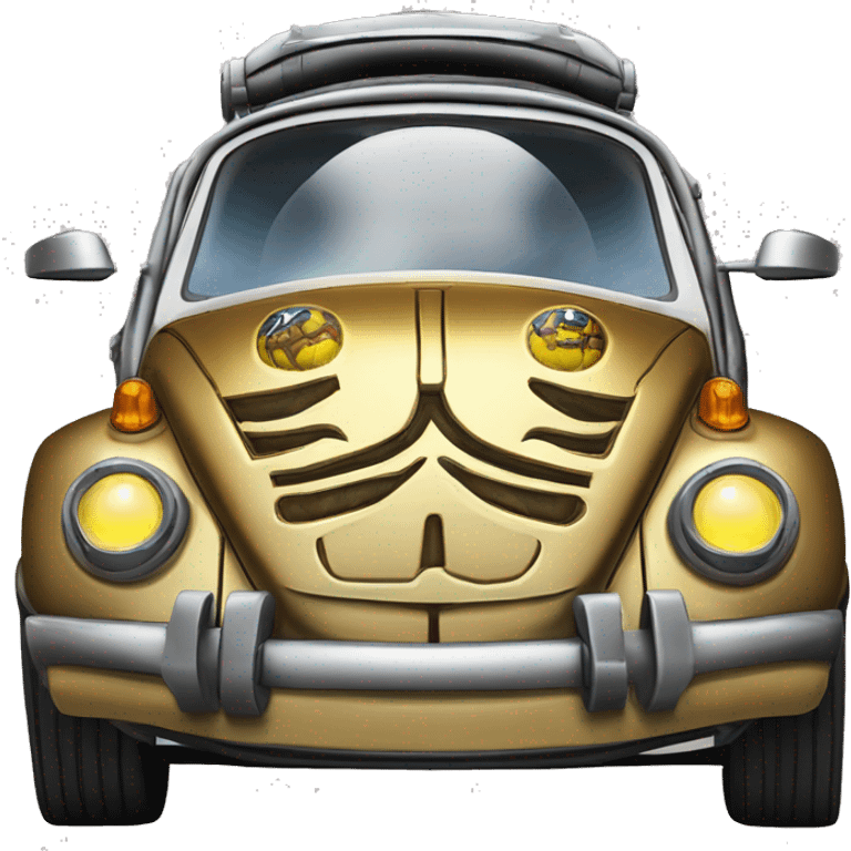 Rear view 1992 C-3PO Volkswagen bug fresh from space emoji