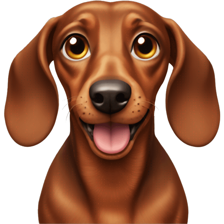 crazy brown dachshund emoji