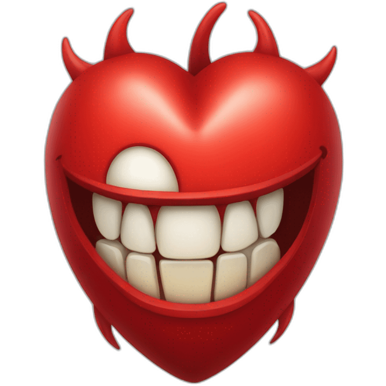 red heart with sharp pointy teeth emoji