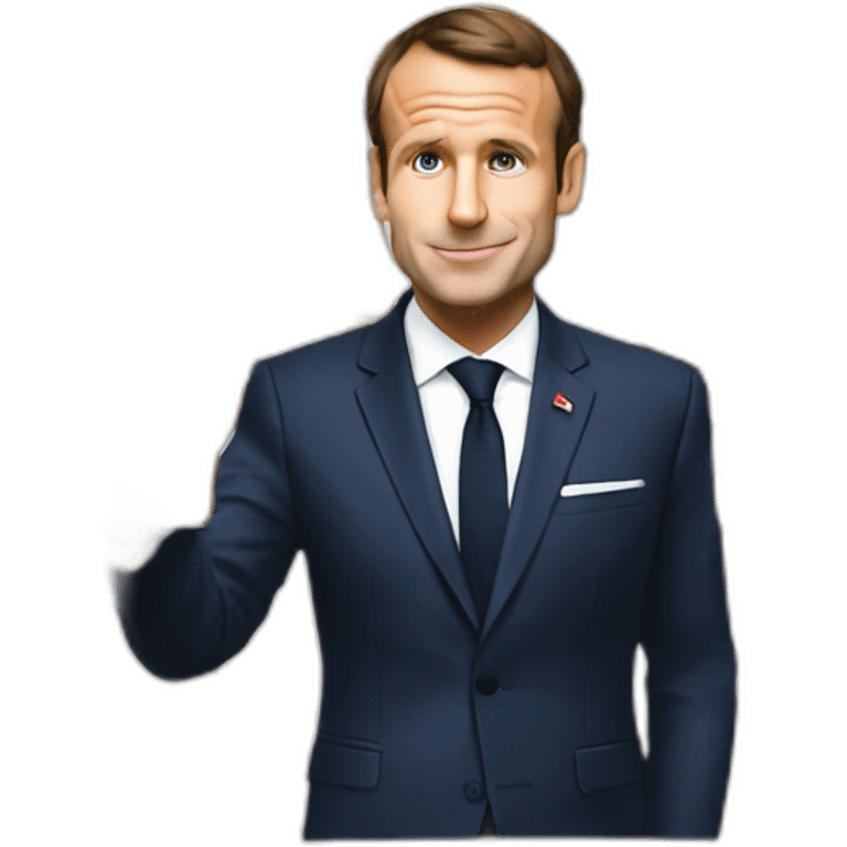 Macron qui boit une bière emoji