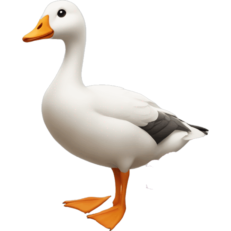 goose with a flower emoji