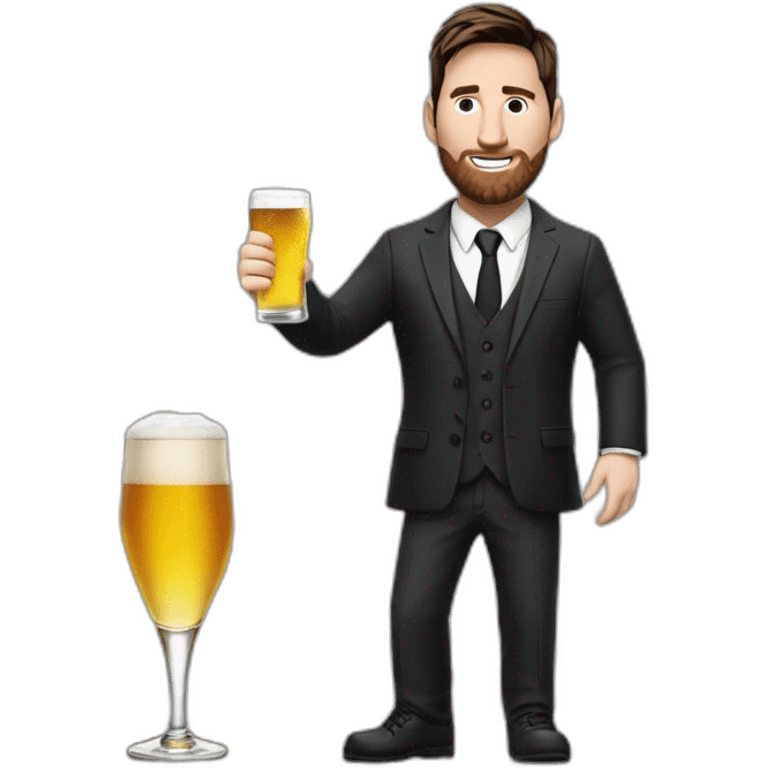 Realistic-Messi-with-a-beer-and-a-suit emoji