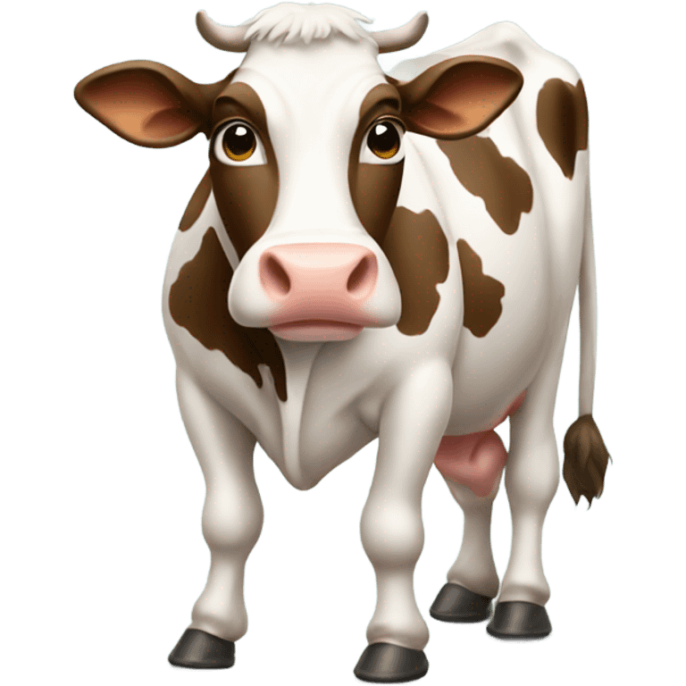 Cow wearing pants emoji