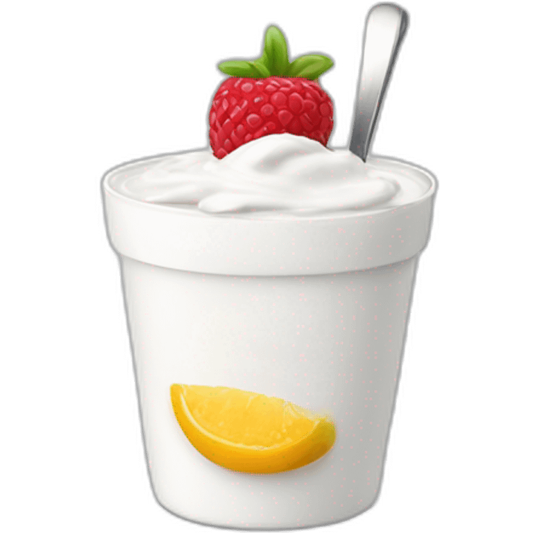 yogurt with fruit emoji