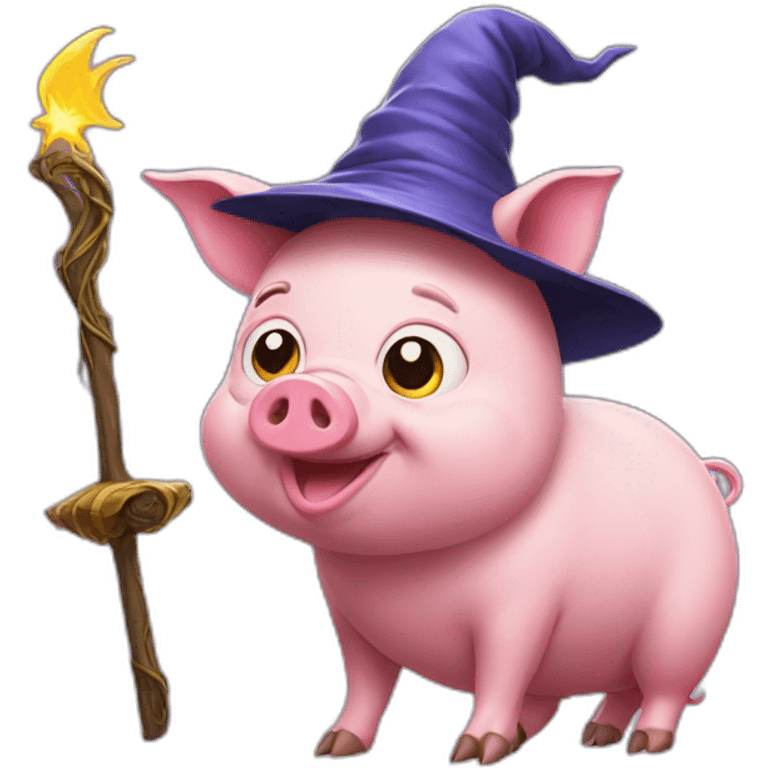 Wizard pig emoji