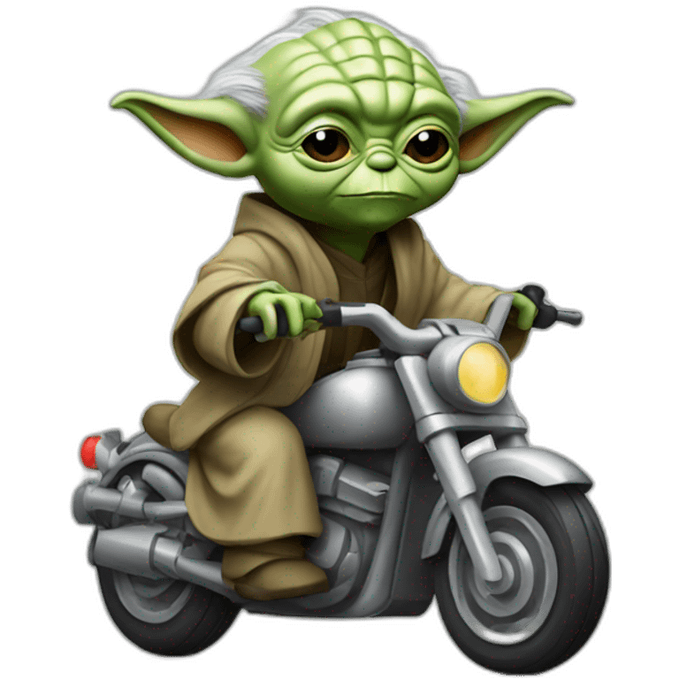 Yoda en moto emoji