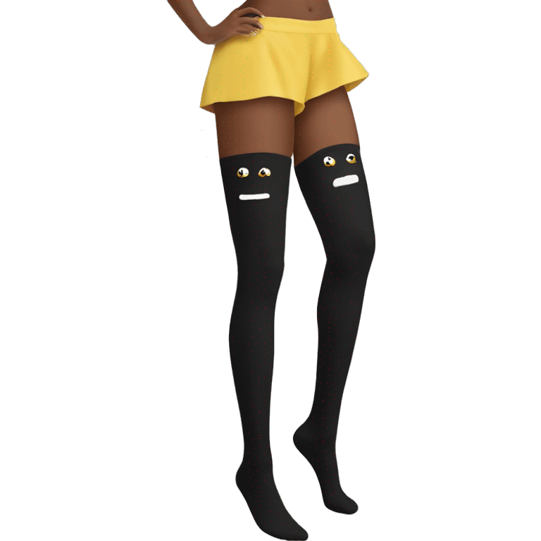 Black over knee socks emoji