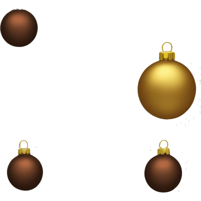 christmas tree with dark brown ornaments emoji