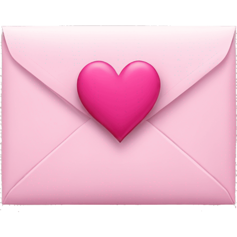 Pink envelope with dark pink heart with white ribbon  emoji