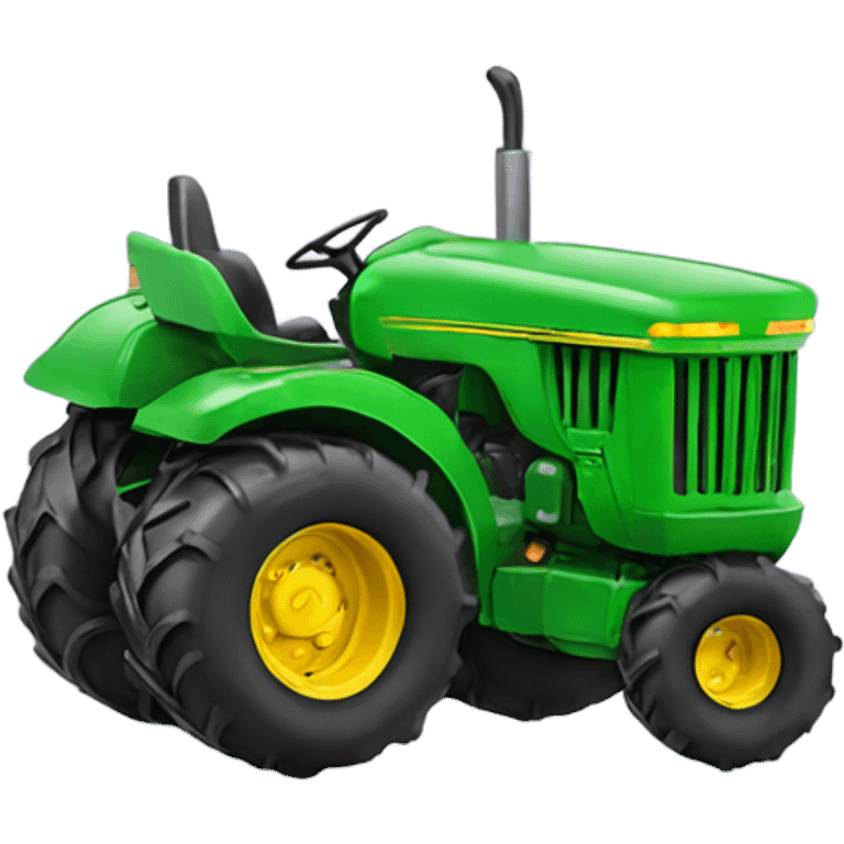 Glitter green tractor  emoji