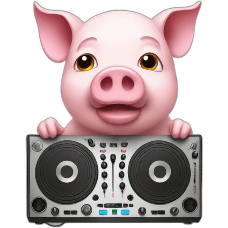 Dj pig emoji