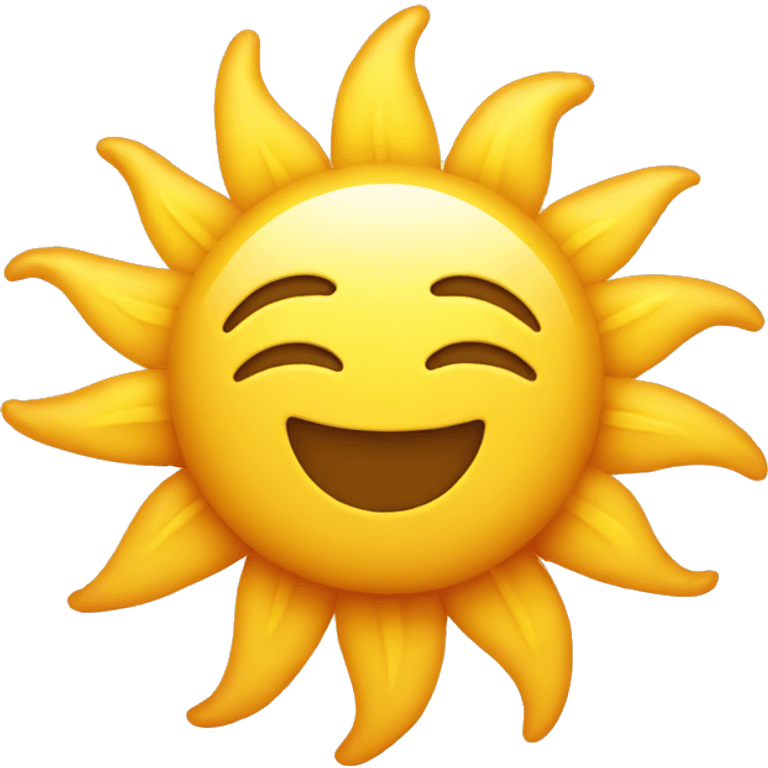 A happy sun emoji emoji