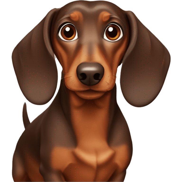 Brown dachshund  emoji