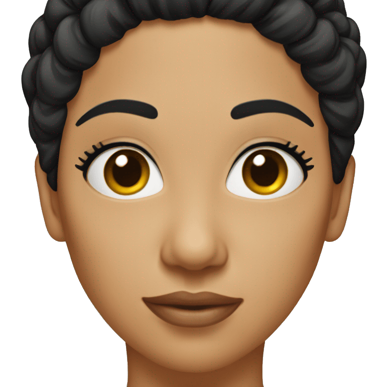 Hispanic woman with black bun emoji