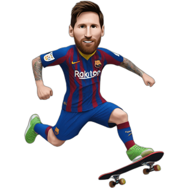 messi who goes skateboarding emoji