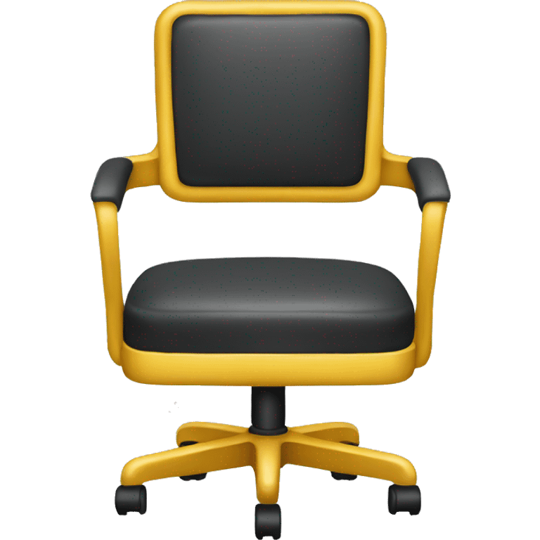 Yellow metal chair emoji