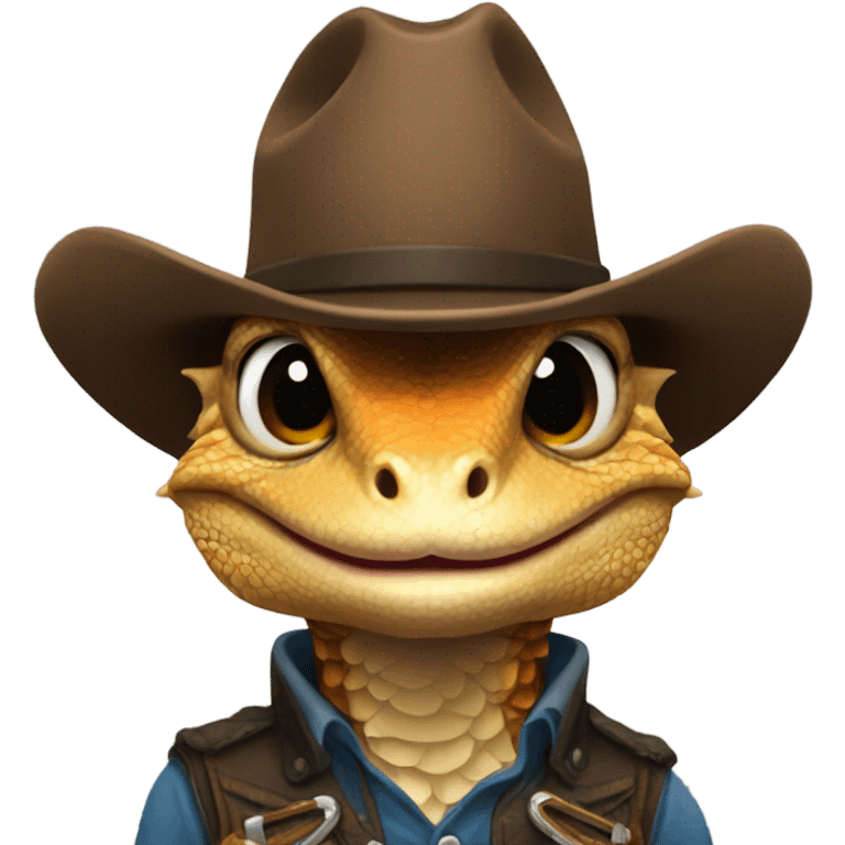 bearded dragon cowboy emoji