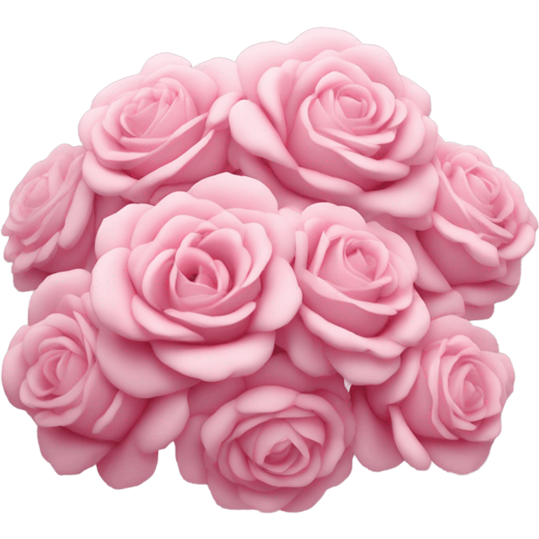 How pink roses made into a cloud emoji