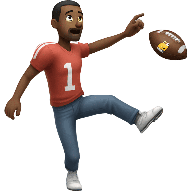 Man throwing a football emoji