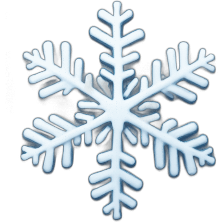 cheerful snowflake emoji