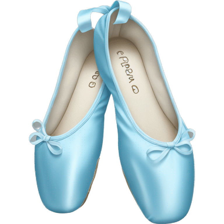 light blue ballet pointe shoes emoji