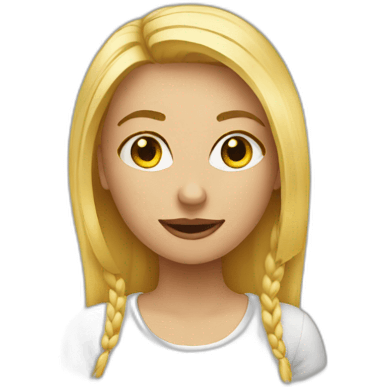 Girl blond web-designer emoji