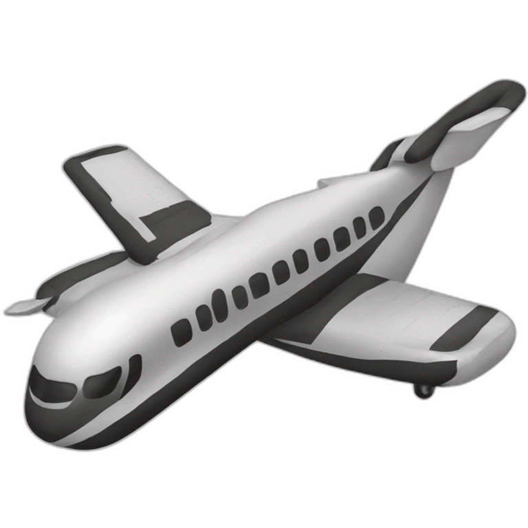 black and white ariplane emoji