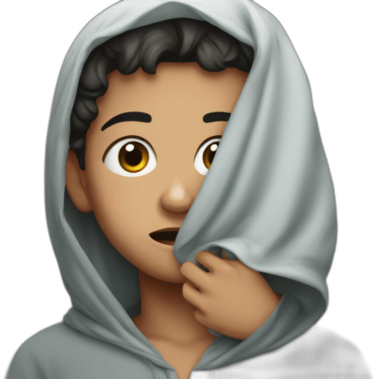 Palestinian boy crying emoji