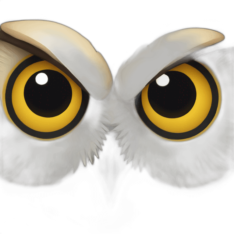 owl face with empty eyes emoji