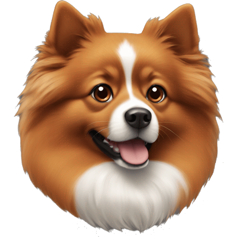 Orange, brown , black Spitz emoji