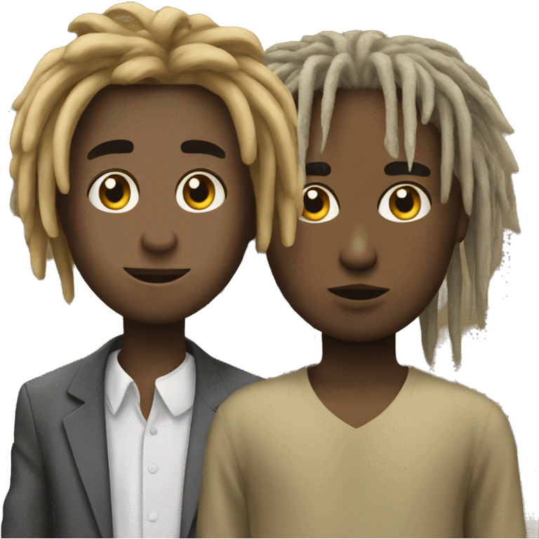 Donald trump with a Somali boy with dreads emoji