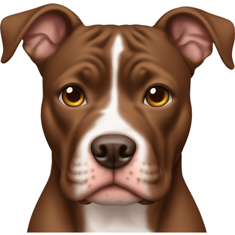 Brown Pitbull with light brown eyes emoji