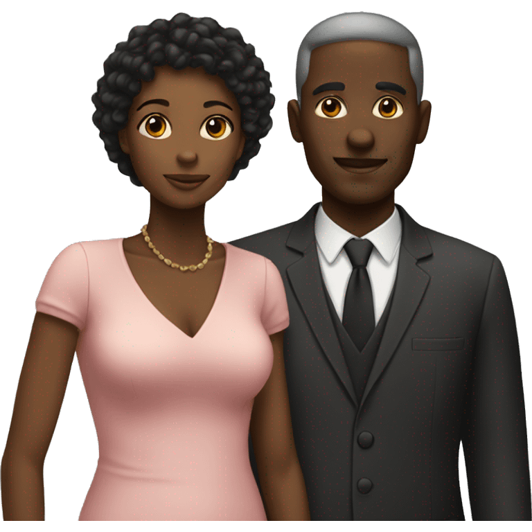 black man and woman emoji