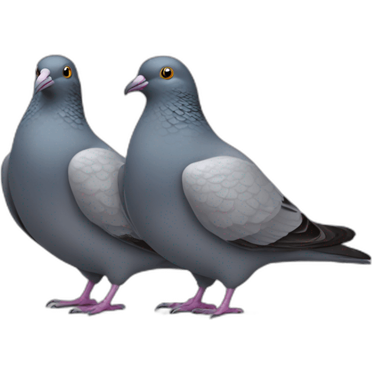 Three-headed pigeon emoji