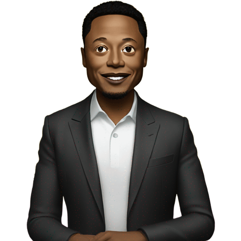 Black Elon Musk at a birthday party emoji