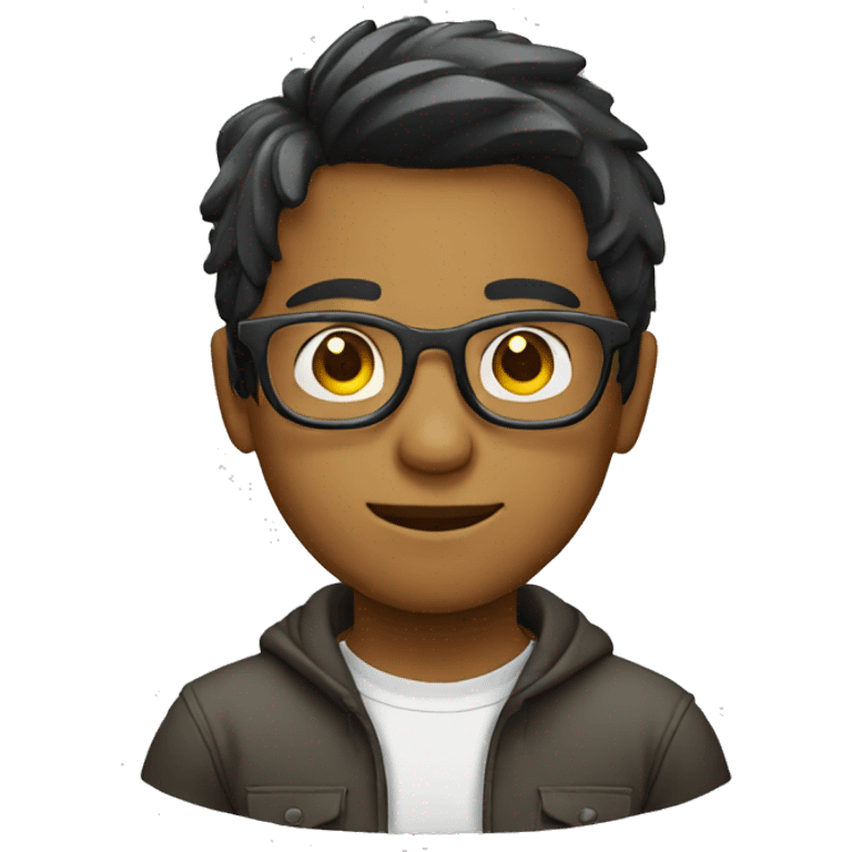 a developer boy wearing specs emoji