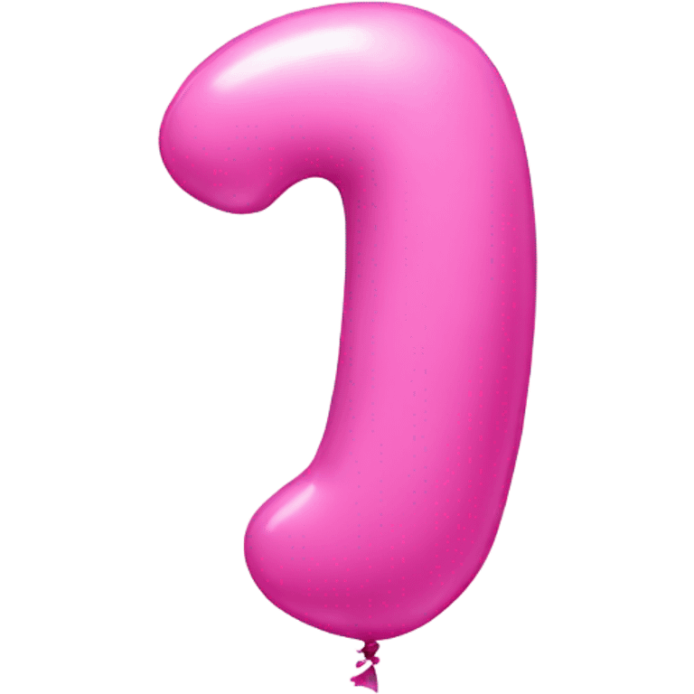 pink balloon shaped like number one emoji