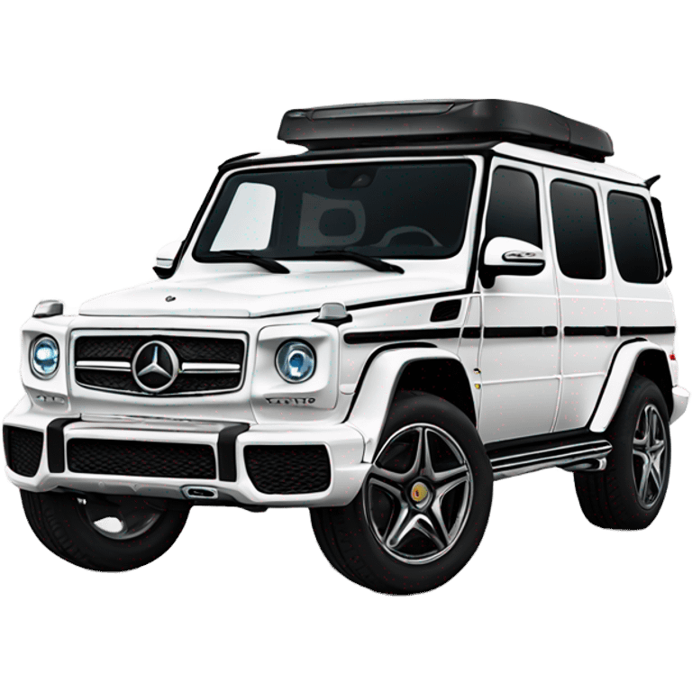 White Mercedes gwagon emoji