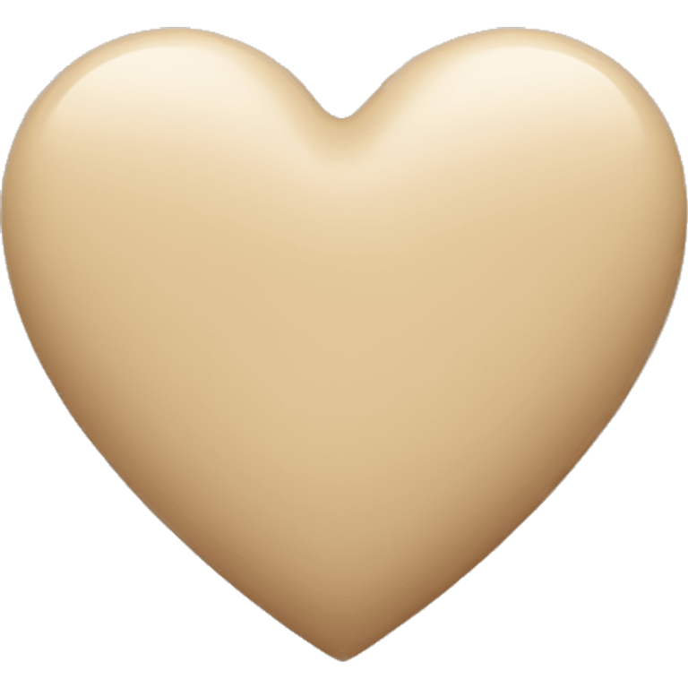 beige heart emoji