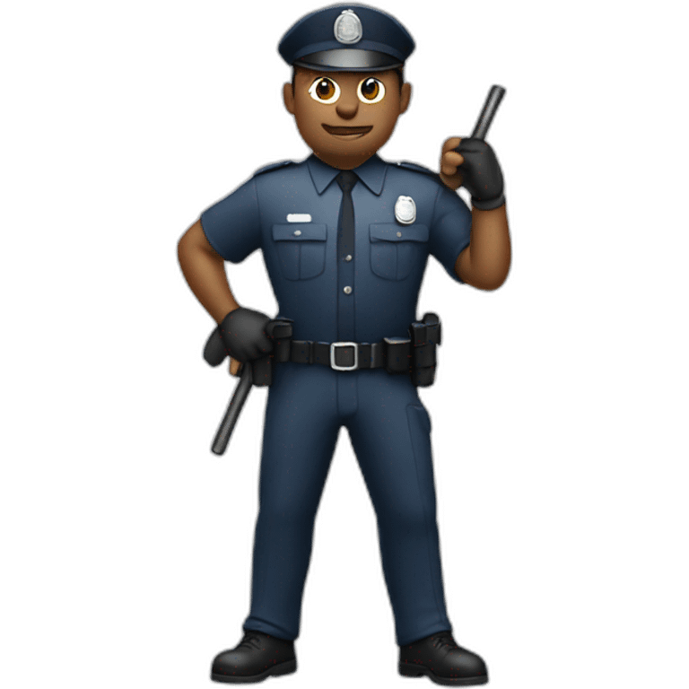 policeman with side-handle baton emoji