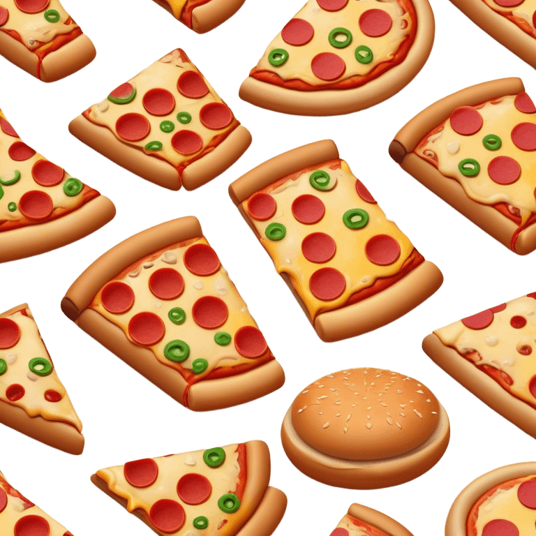 Clash of Clans aesthetic: Cinematic Playful Pixel 3D Food (Pizza, Burger, Apple) Portrait Emoji, rendered in a 3D vector-style similar to standard emojis with minimal shading and bold, simplified shapes. A compact, distinct form with signature details, softly glowing with a pixelated adventure charm. Simplified yet unmistakably iconic, highly detailed and consistent, glowing with a soft radiance and high shine. Stylized with a touch of classic pixel-art charm and a soft glowing outline, capturing the essence of a beloved gaming relic with a friendly, playful manner! emoji