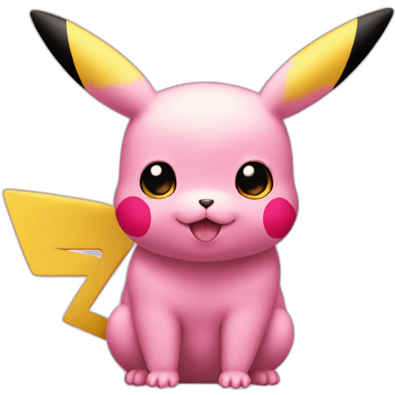 pikachu in pink color emoji